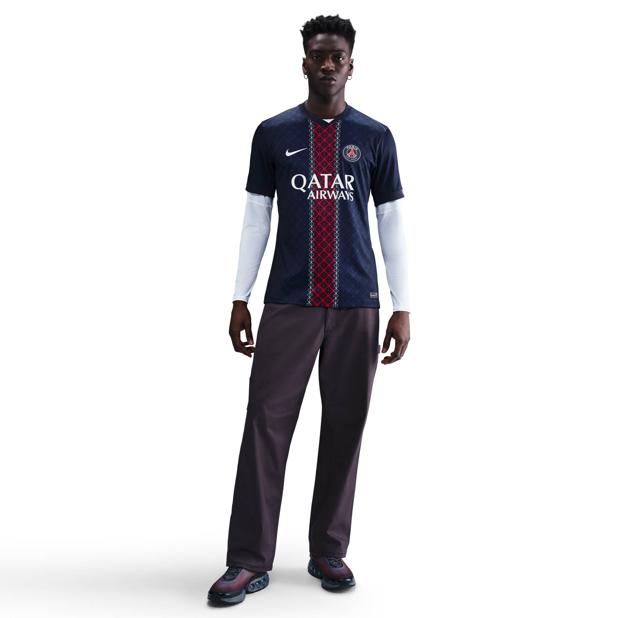 NIKE PSG M NK DF JSY SS STAD HM Fanartikel NIKE MIDNIGHT NAVY/HYPER CRIMSON S