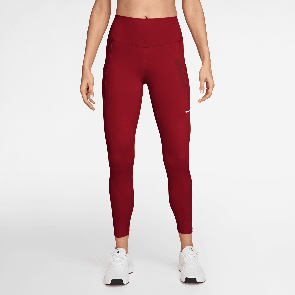 NIKE W NK DF ONE HR 7/8 PKT TGHT Trainingshosen & Jogginghosen NIKE TOUGH RED/WHITE XS