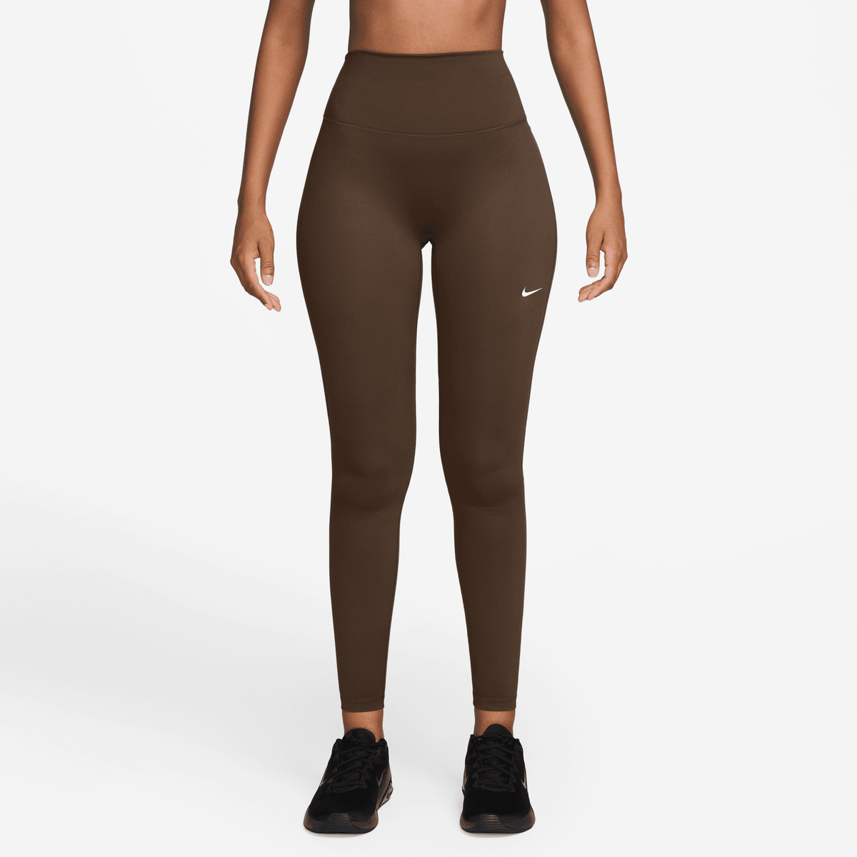 NIKE W NK DF ONE HR TIGHT USEAM Trainingshosen & Jogginghosen NIKE CACAO WOW/WHITE XS