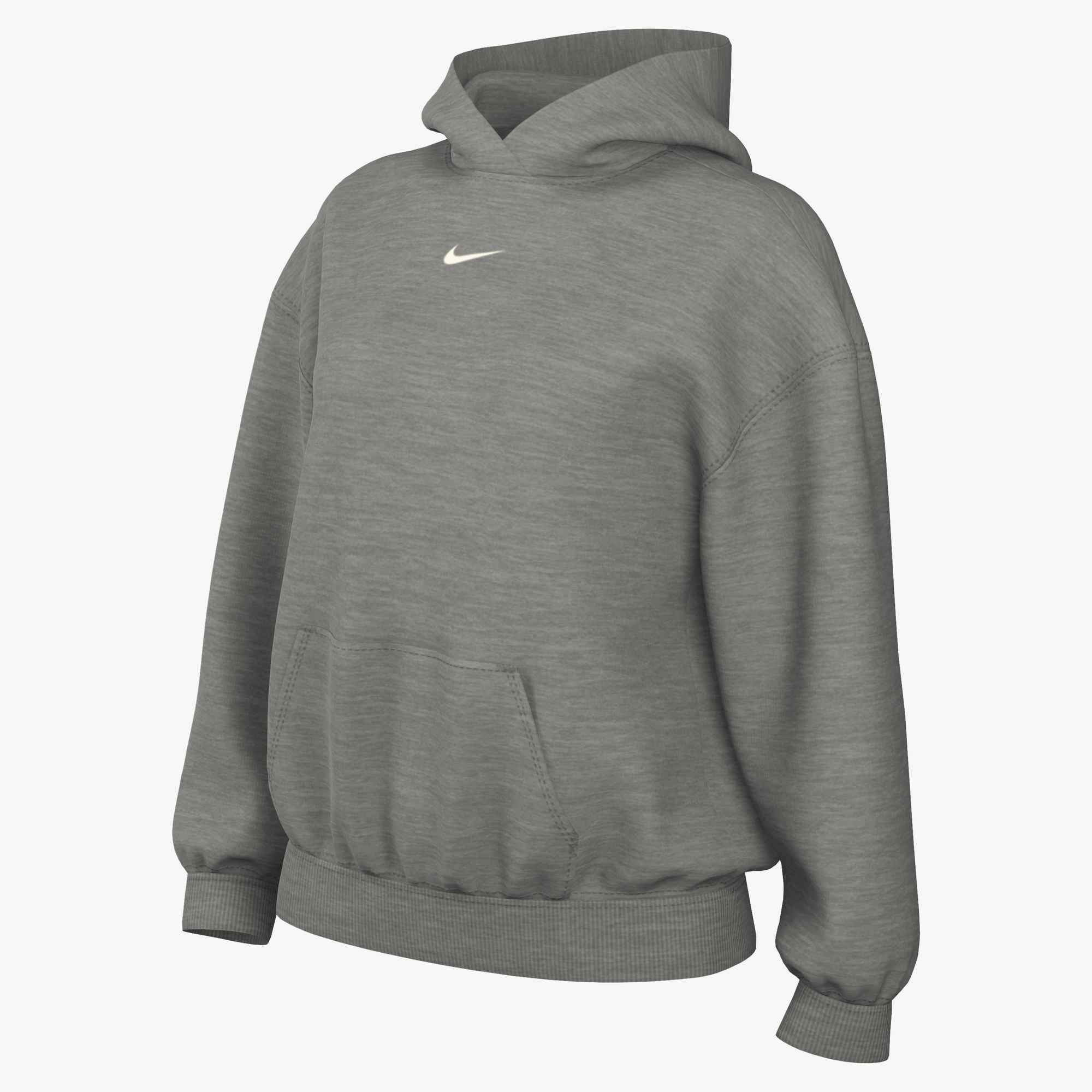 NIKE W NK STDO FLC MW STD PO HDY Freizeitpullover NIKE DK GREY HEATHER/SAIL XS