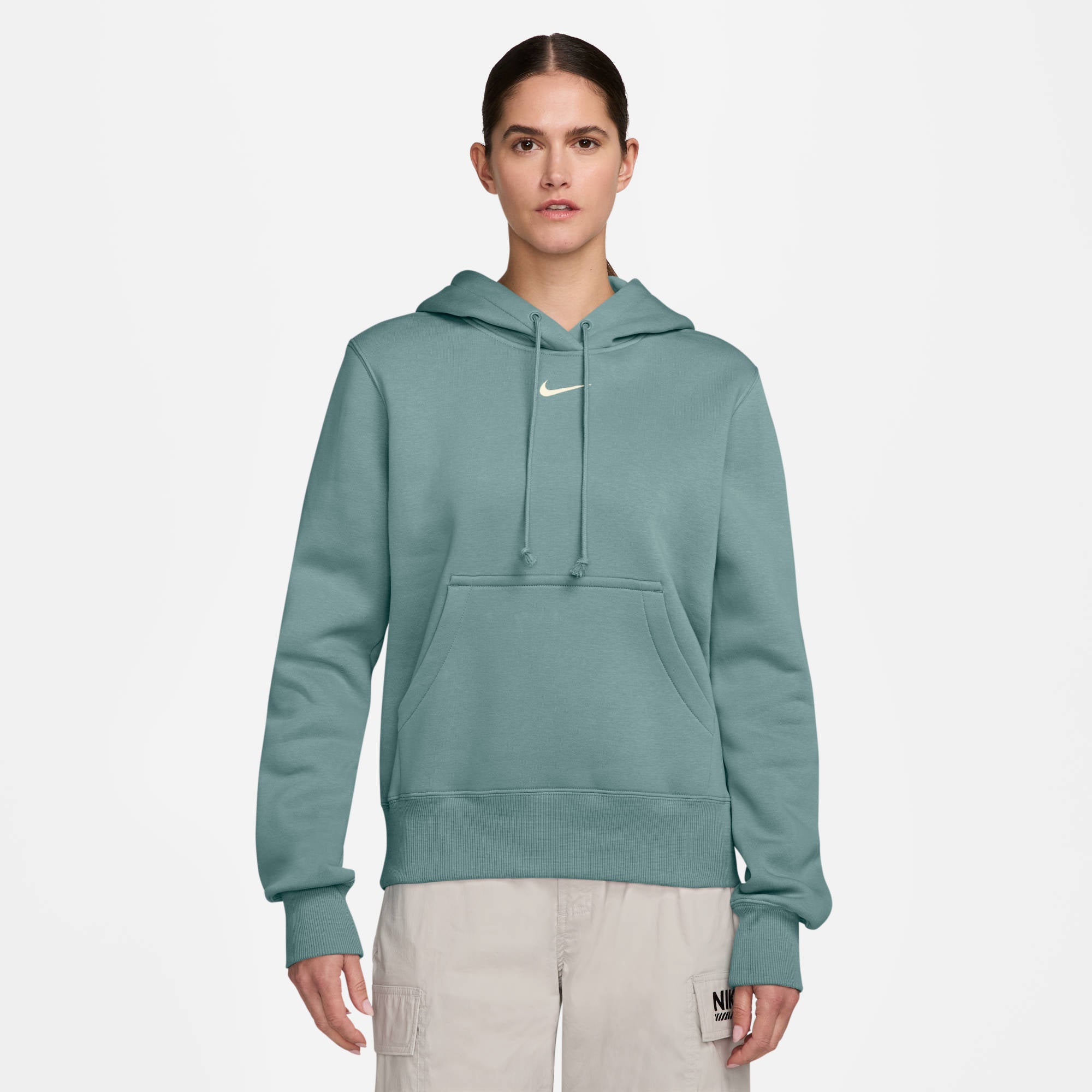 NIKE W NSW PHNX FLC STD PO HOODIE Freizeitshirts /-blusen NIKE BLACK/LEGEND BLUE/LEGEND BLUE L