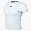 NIKE W NSW RIB TGHT SS TEE Trainingsshirts NIKE WHITE/BLACK XS