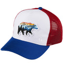 P.A.C. PAC Kids Trucker Cap Velcro Caps P.A.C. Blue/Red -