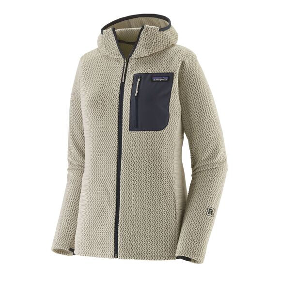 PATAGONIA W'S R1 AIR FULL-ZIP HOODY Fleecejacken & Pullover PATAGONIA Wool White S