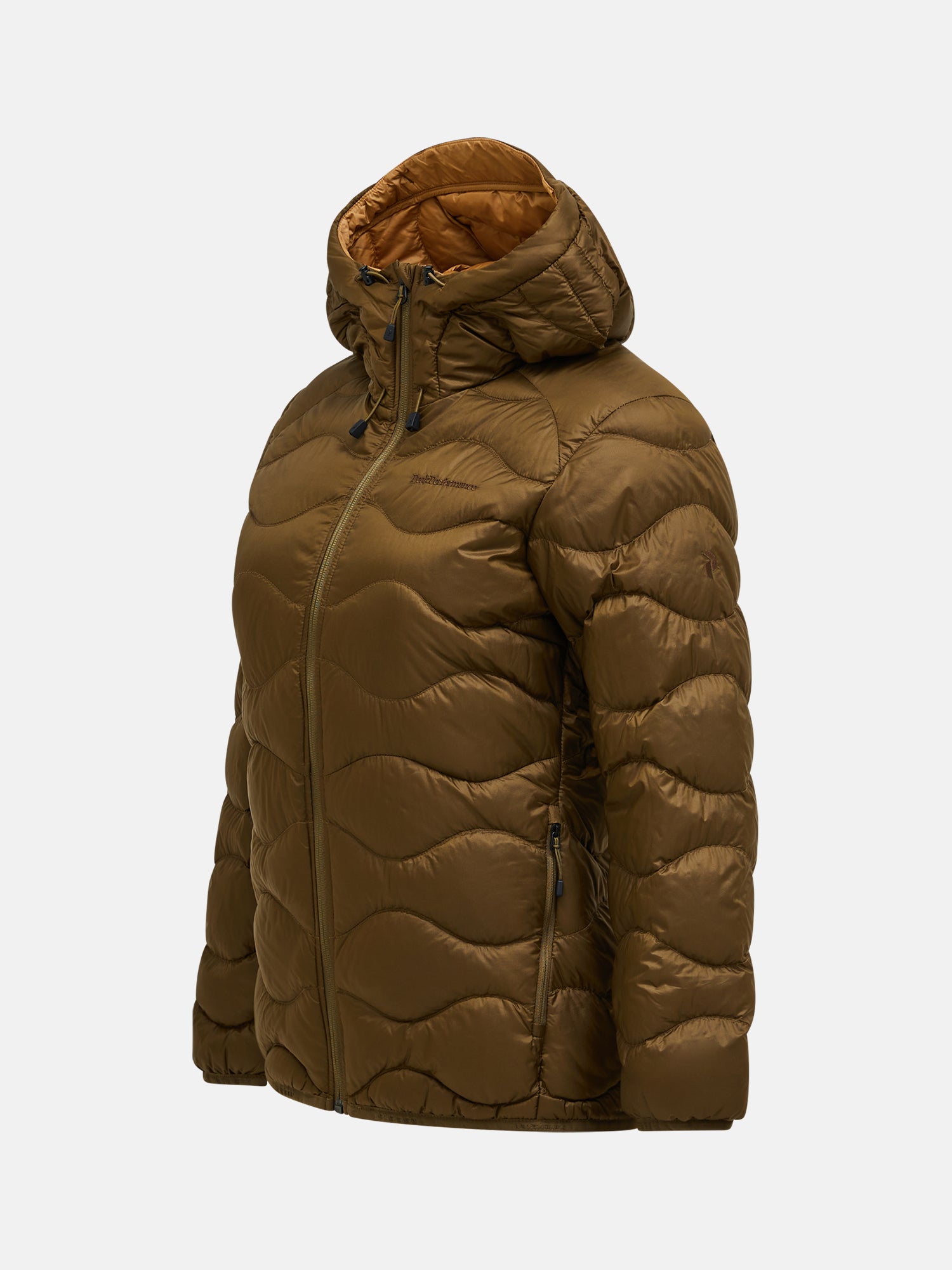 PEAK PERFORMANCE W Helium Down Hood Jacket-Meadow Moss-SI Skijacken PEAK PERFORMANCE