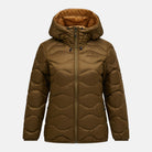 PEAK PERFORMANCE W Helium Down Hood Jacket-Meadow Moss-SI Skijacken PEAK PERFORMANCE