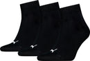 PUMA PUMA UNISEX QUARTER PLAIN 3P Socken PUMA BLACK 35-38