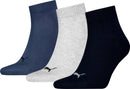 PUMA PUMA UNISEX QUARTER PLAIN 3P Socken PUMA NAVY/GREY/NIGHTSHADOW BLUE 35-38