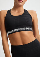 RÖHNISCH Emblem Racerback Sportsbra Black Logo Emboss BHs RÖHNISCH