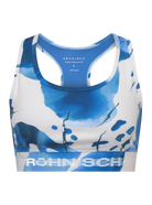 RÖHNISCH Emblem Racerback Sportsbra Black Logo Emboss BHs RÖHNISCH Blue Aquarelle S