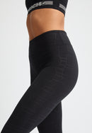 RÖHNISCH Logo Effect High Waist Tights Black Logo Emboss Trainingshosen & Jogginghosen RÖHNISCH