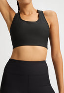 RÖHNISCH Ribbed R Sportsbra Black Trainingsshirts RÖHNISCH