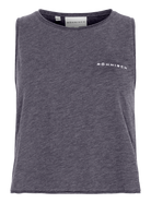 RÖHNISCH Slub Cropped Tank Light Gray Trainingsshirts RÖHNISCH Dk Grey Plum XS