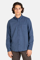 REELL Nordic Shirt Freizeitshirts /-hemden REELL 1300 Slate Blue S