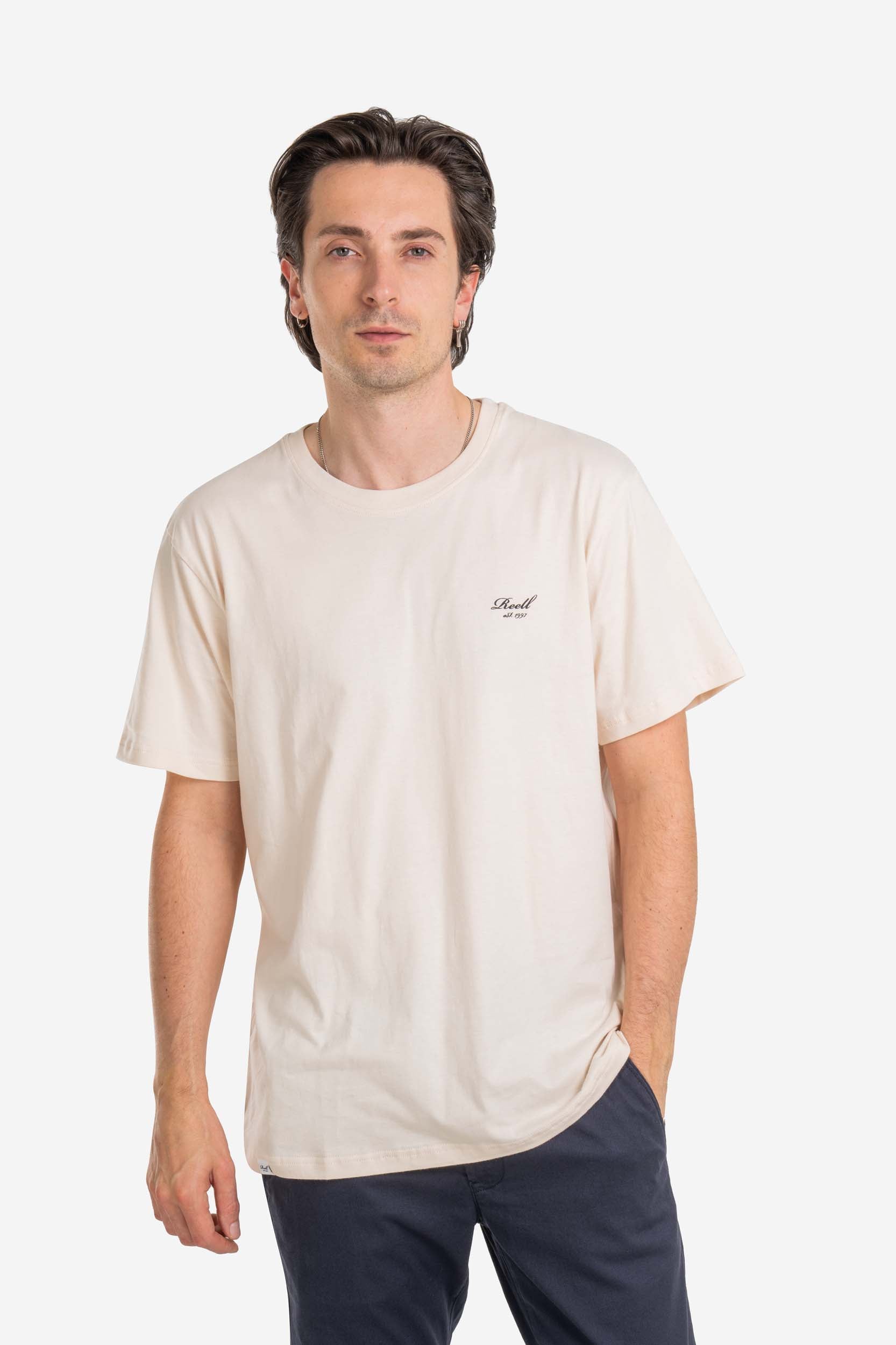 REELL Staple Logo T-Shirt Freizeitshirts /-hemden REELL Silver Peony S