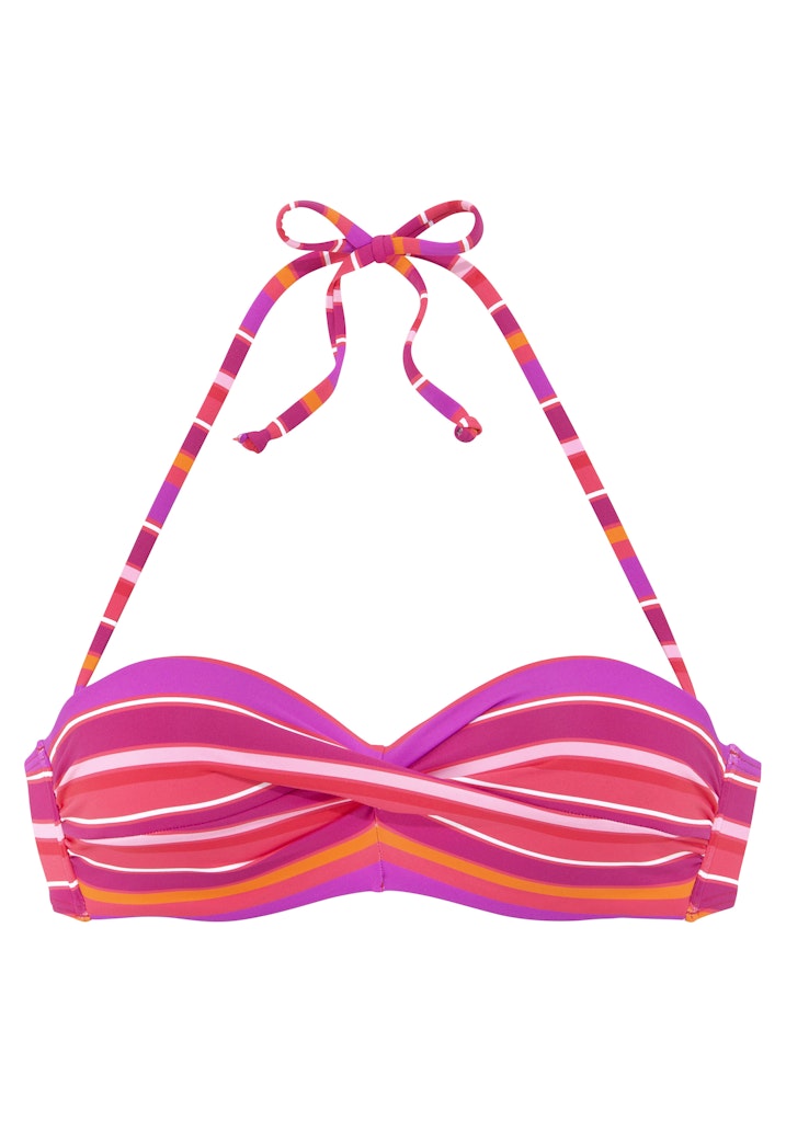 S.OLIVER ACTIVE Bügel-Bandeau-Top E Bikini S.OLIVER ACTIVE pink print 36/E