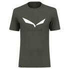 SALEWA SOLIDLOGO DRY M T-SHIRT. Wandershirts /-hemden SALEWA 5286 dark olive melange S