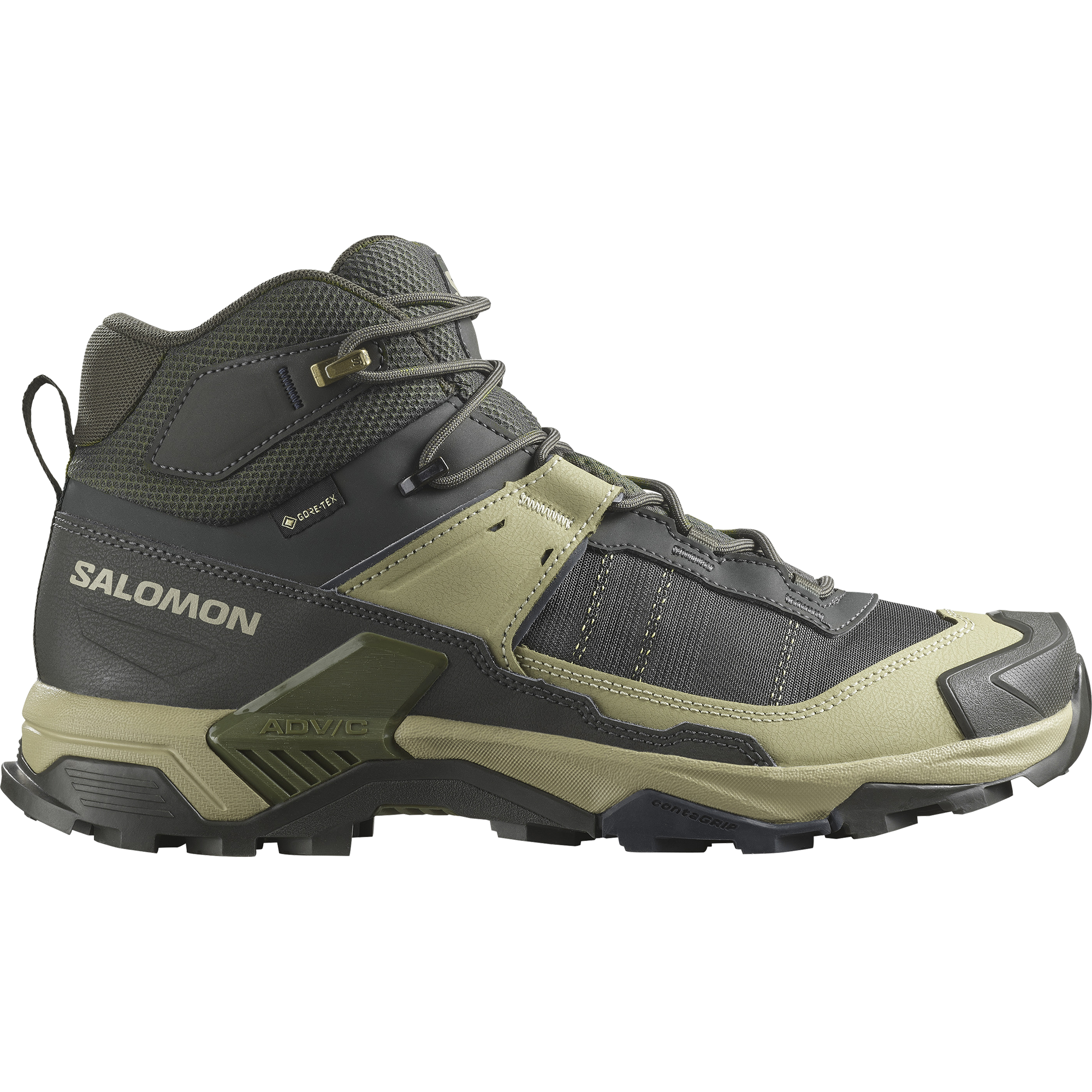 SALOMON SHOES X ULTRA 5 MID GTX Peat/Gray Green Multifunktionsschuhe SALOMON Black 44