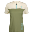 SCOTT SCO Tee W&#039;s Trail Vertic Zip SS Fahrradtrikots SCOTT hay green/cotton white M