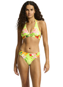 SEAFOLLY Tropique Ruched Side Retro Pant Bikini SEAFOLLY Aloe Gel 36