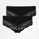 SNOCKS Hipster Lace Women, 2pcs SNOCKS Black XS