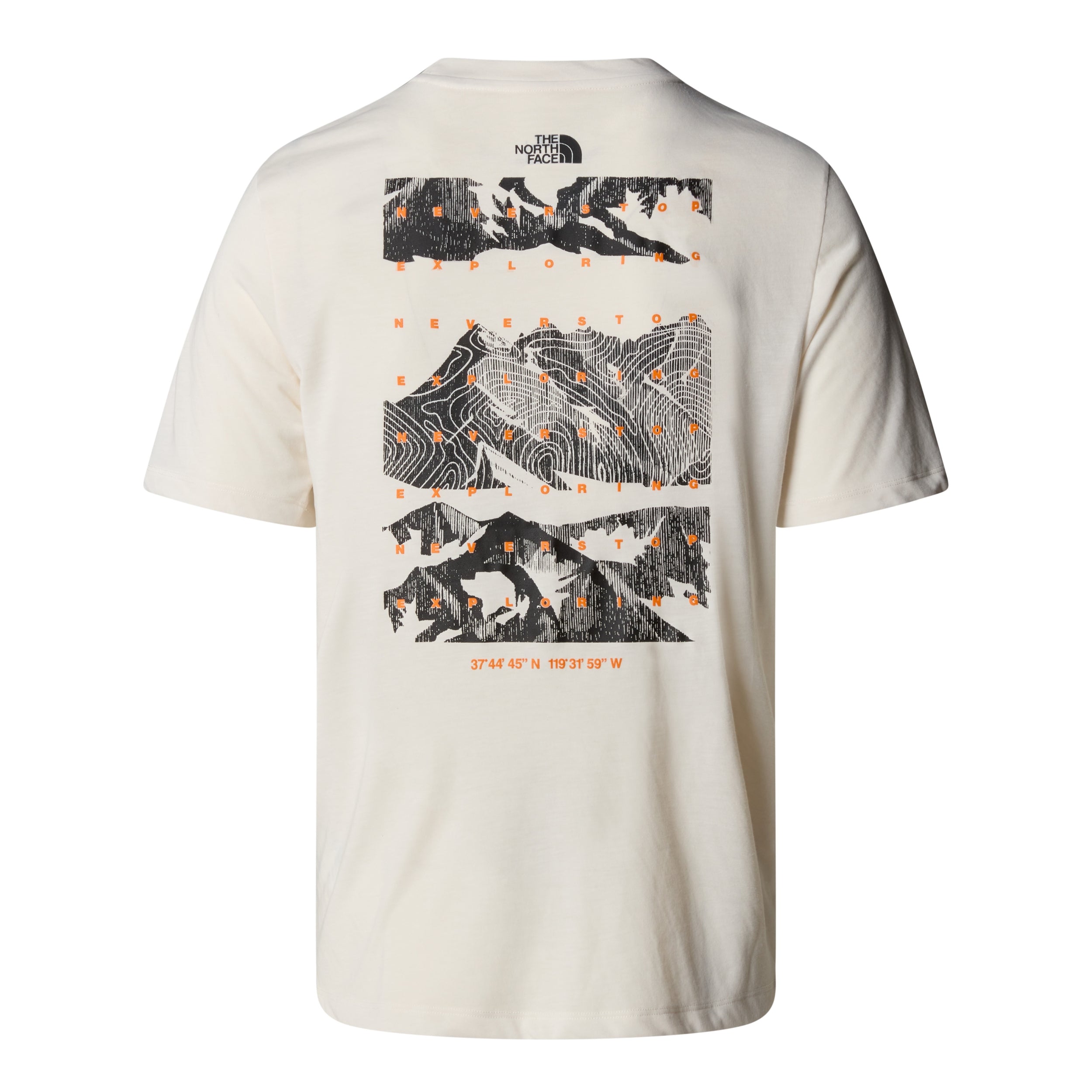 THE NORTH FACE M FOUNDATION MOUNTAINS FACES T WHITE DUNE Wandershirts /-hemden THE NORTH FACE