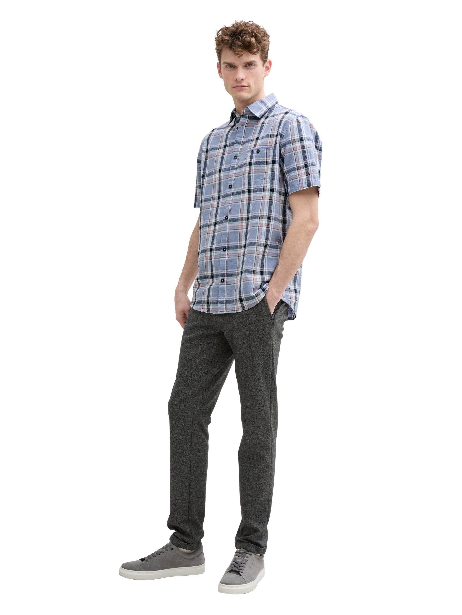 TOM TAILOR CASUAL MEN Checked Slubyam Shirt Freizeitshirts /-blusen TOM TAILOR CASUAL MEN