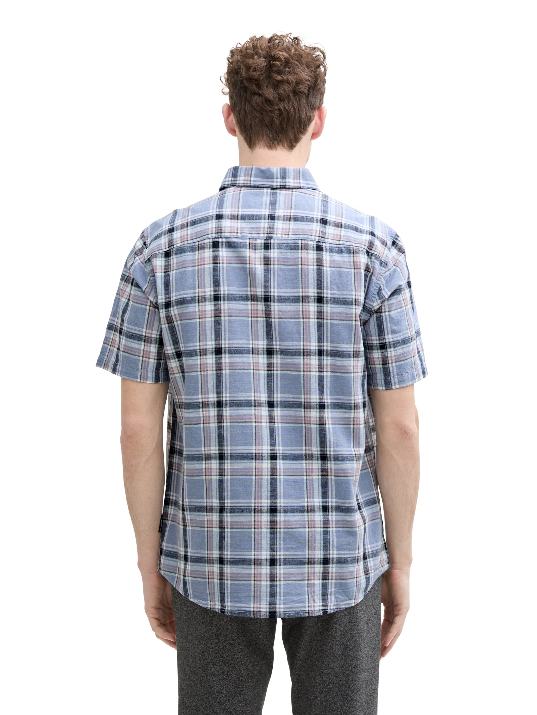 TOM TAILOR CASUAL MEN Checked Slubyam Shirt Freizeitshirts /-blusen TOM TAILOR CASUAL MEN