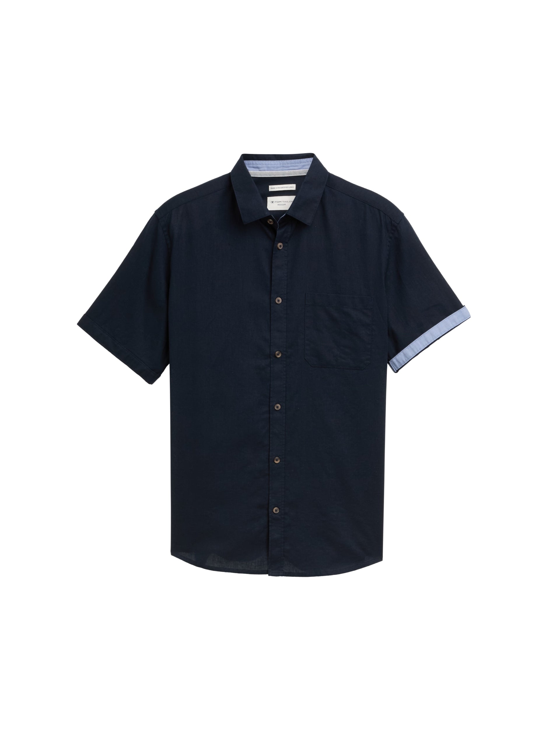 TOM TAILOR CASUAL MEN Cotton Linen Shirt Freizeitshirts /-blusen TOM TAILOR CASUAL MEN 10668 M