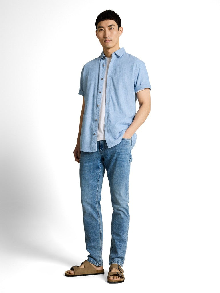 TOM TAILOR CASUAL MEN Cotton linen shirt Freizeitshirts /-blusen TOM TAILOR CASUAL MEN