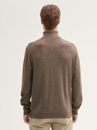TOM TAILOR CASUAL MEN COTTONCASHMERE TURTLENECK KNIT 36303 WOOD BROWN MELANGE Freizeitpullover TOM TAILOR CASUAL MEN
