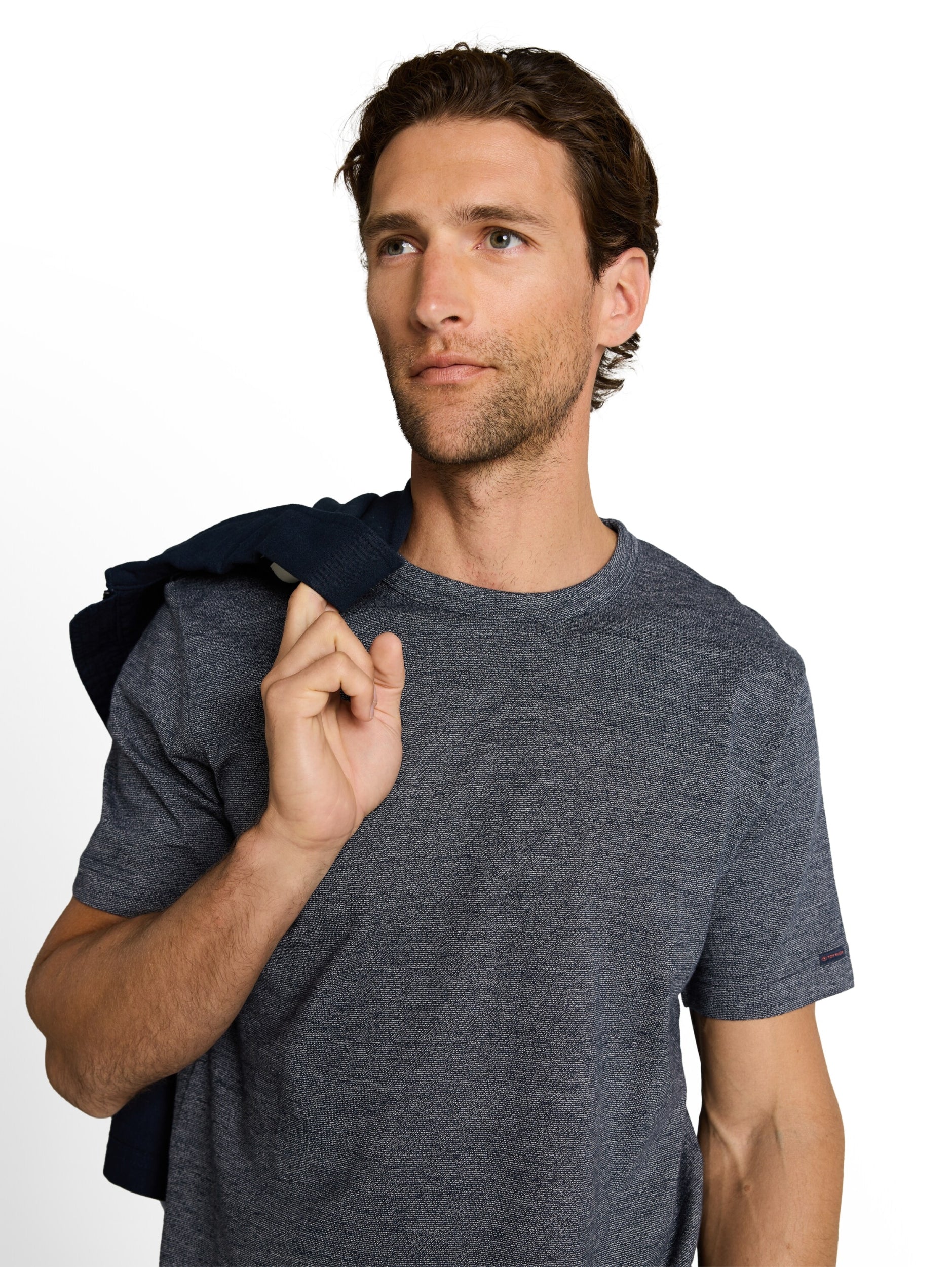 TOM TAILOR CASUAL MEN Detailed fine striped T-shirt Trainingsshirts TOM TAILOR CASUAL MEN