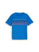 TOM TAILOR CASUAL MEN printed t-shirt Trainingsshirts TOM TAILOR CASUAL MEN surf blue M