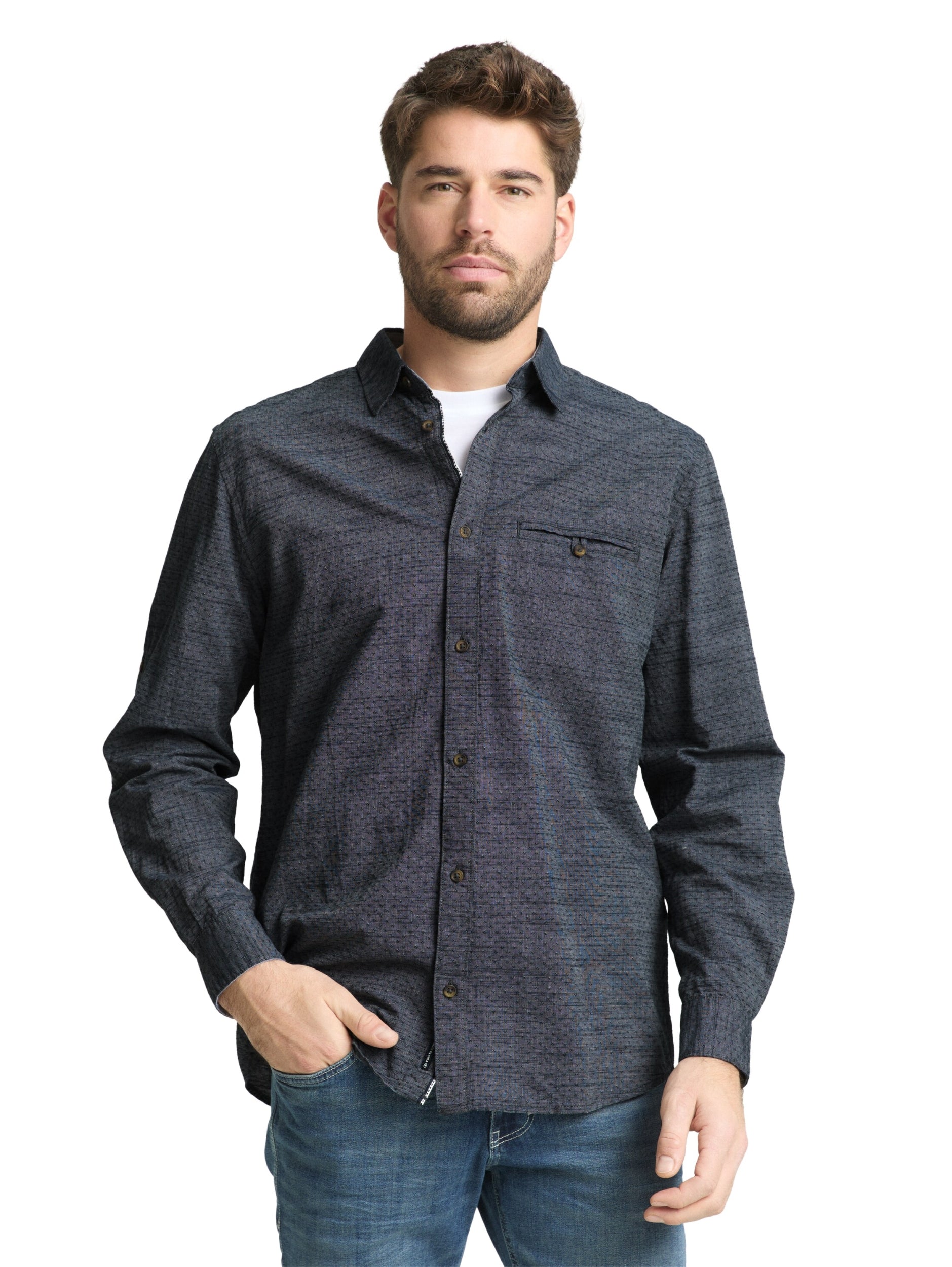 TOM TAILOR CASUAL MEN structured shirt Freizeitshirts /-hemden TOM TAILOR CASUAL MEN
