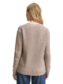 TOM TAILOR CASUAL WOMEN knit rib v-neck pullover Freizeitpullover TOM TAILOR CASUAL WOMEN