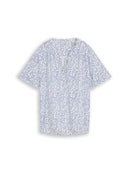 TOM TAILOR CASUAL WOMEN Blouse printed shortsleeves Freizeitshirts /-blusen TOM TAILOR CASUAL WOMEN white small leaves design 36