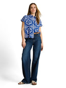 TOM TAILOR CASUAL WOMEN Blouse shortsleeves with linen