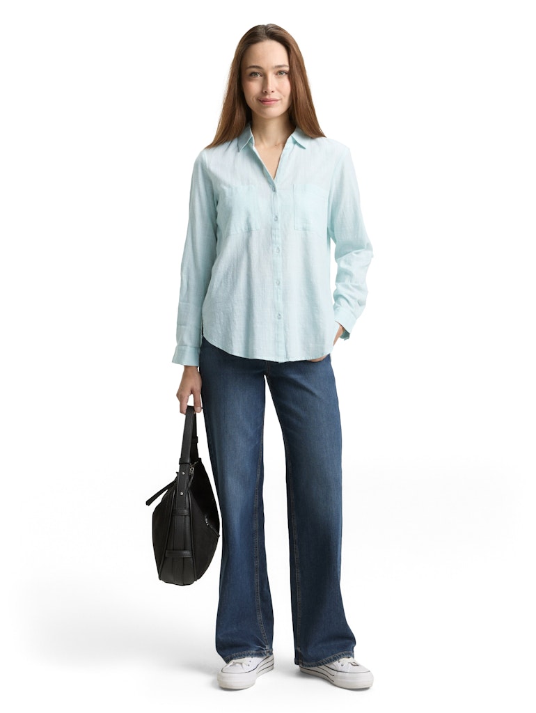 TOM TAILOR CASUAL WOMEN blouse with slub struc Freizeitshirts /-blusen TOM TAILOR CASUAL WOMEN