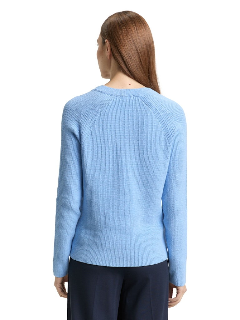 TOM TAILOR CASUAL WOMEN knit rib v-neck sweater Freizeitpullover TOM TAILOR CASUAL WOMEN