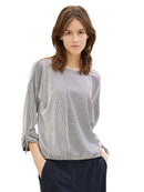 TOM TAILOR DENIM WOMEN STRUCTURED STRIPE T-SHIRT NOS Freizeitshirts /-blusen TOM TAILOR DENIM WOMEN