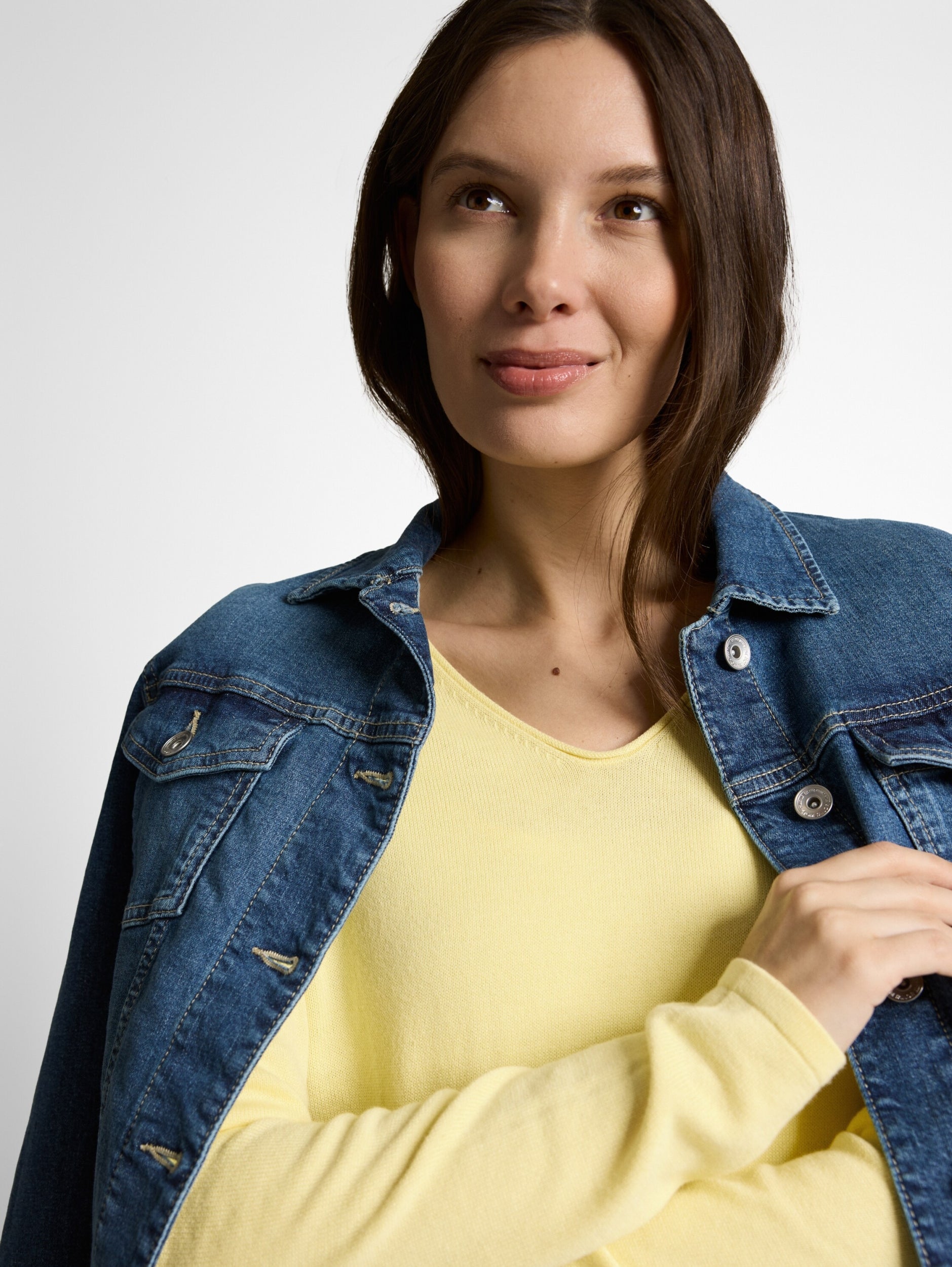 TOM TAILOR CASUAL WOMEN SWEATER BASIC V-NECK MEDIUM SILVER GREY MELANGE Freizeitpullover TOM TAILOR CASUAL WOMEN