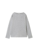 TOM TAILOR CASUAL WOMEN SWEATSHIRT COSY RIB MEDIUM SILVER GREY MELANGE Freizeitpullover TOM TAILOR CASUAL WOMEN MEDIUM SILVER GREY MELANGE XS
