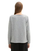 TOM TAILOR CASUAL WOMEN SWEATSHIRT COSY RIB MEDIUM SILVER GREY MELANGE Freizeitpullover TOM TAILOR CASUAL WOMEN