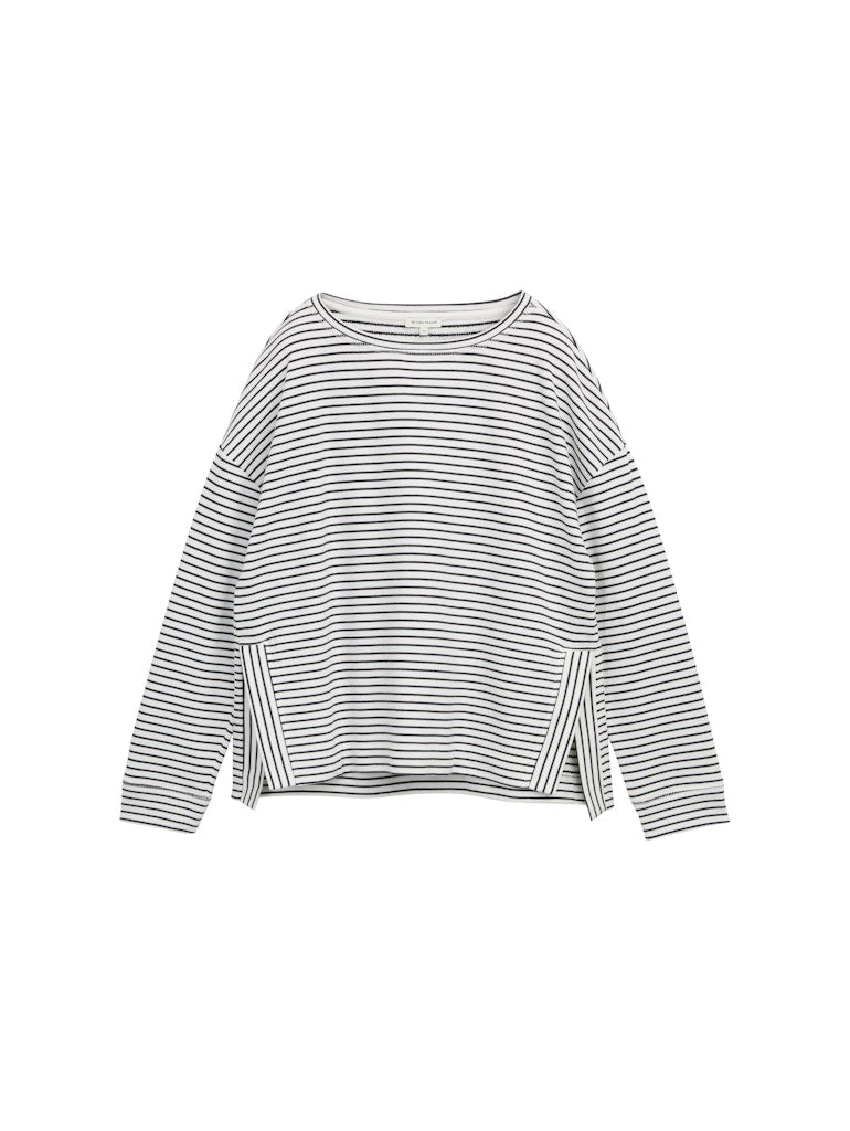 TOM TAILOR CASUAL WOMEN Sweatshirt striped boatn Freizeitpullover TOM TAILOR CASUAL WOMEN 38843 XS