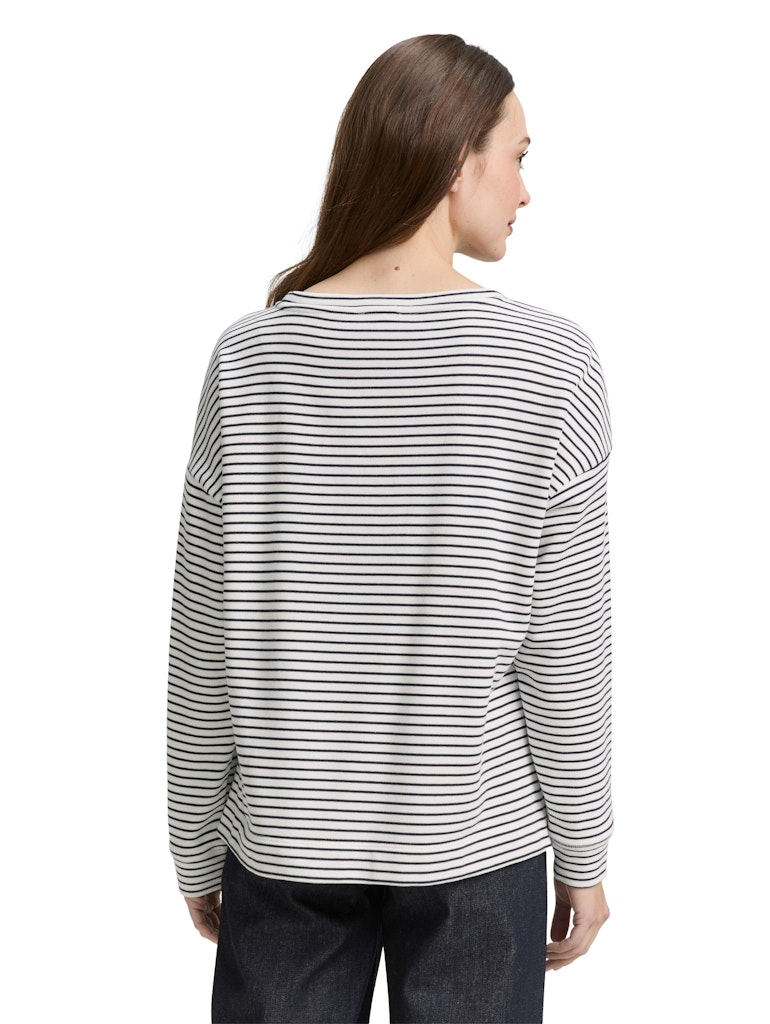 TOM TAILOR CASUAL WOMEN Sweatshirt striped boatn Freizeitpullover TOM TAILOR CASUAL WOMEN