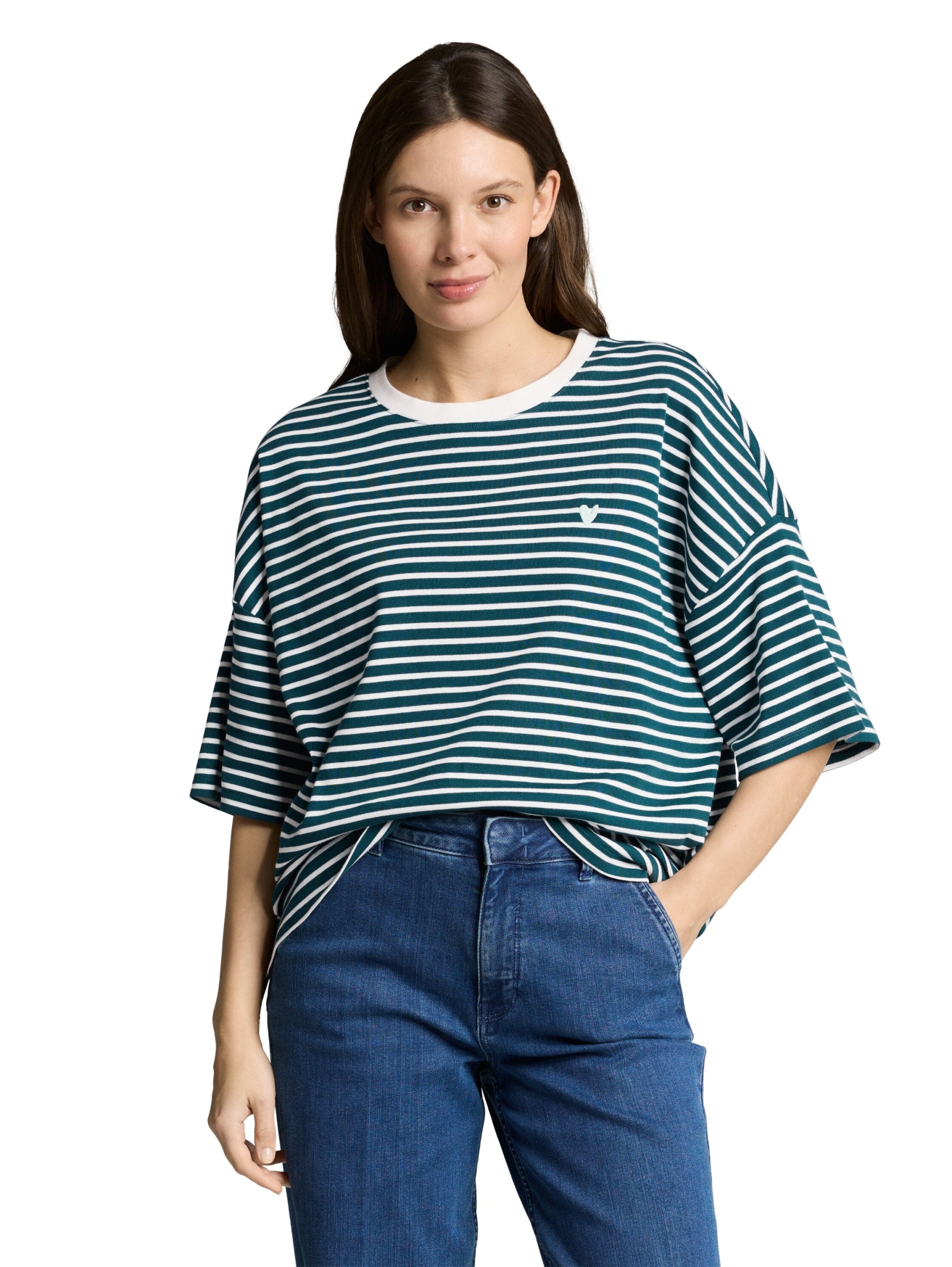 TOM TAILOR CASUAL WOMEN T-schirt oversized stripe Freizeitshirts /-hemden TOM TAILOR CASUAL WOMEN
