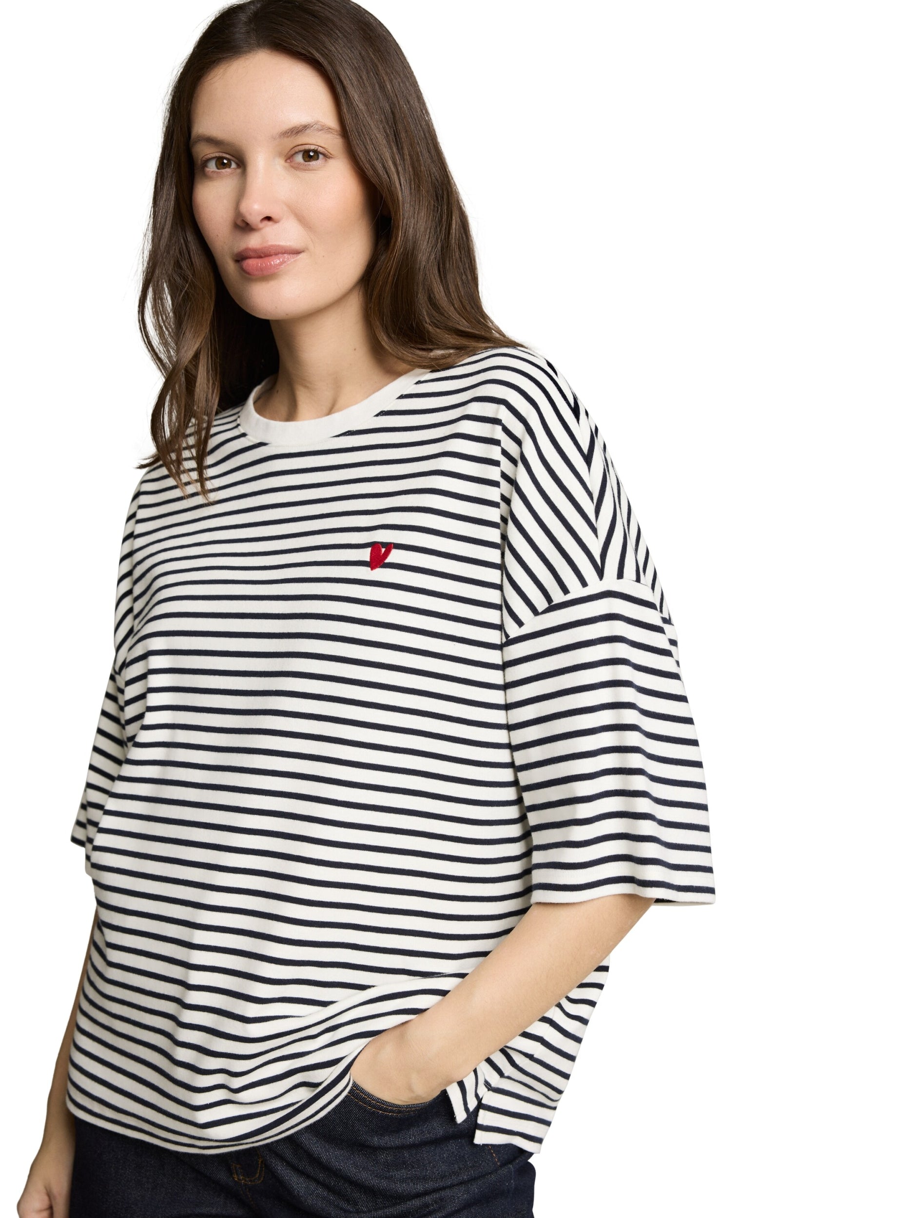 TOM TAILOR CASUAL WOMEN T-schirt oversized stripe Freizeitshirts /-hemden TOM TAILOR CASUAL WOMEN