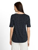 TOM TAILOR CASUAL WOMEN T-shirt alloverprint crew neck Freizeitshirts /-hemden TOM TAILOR CASUAL WOMEN