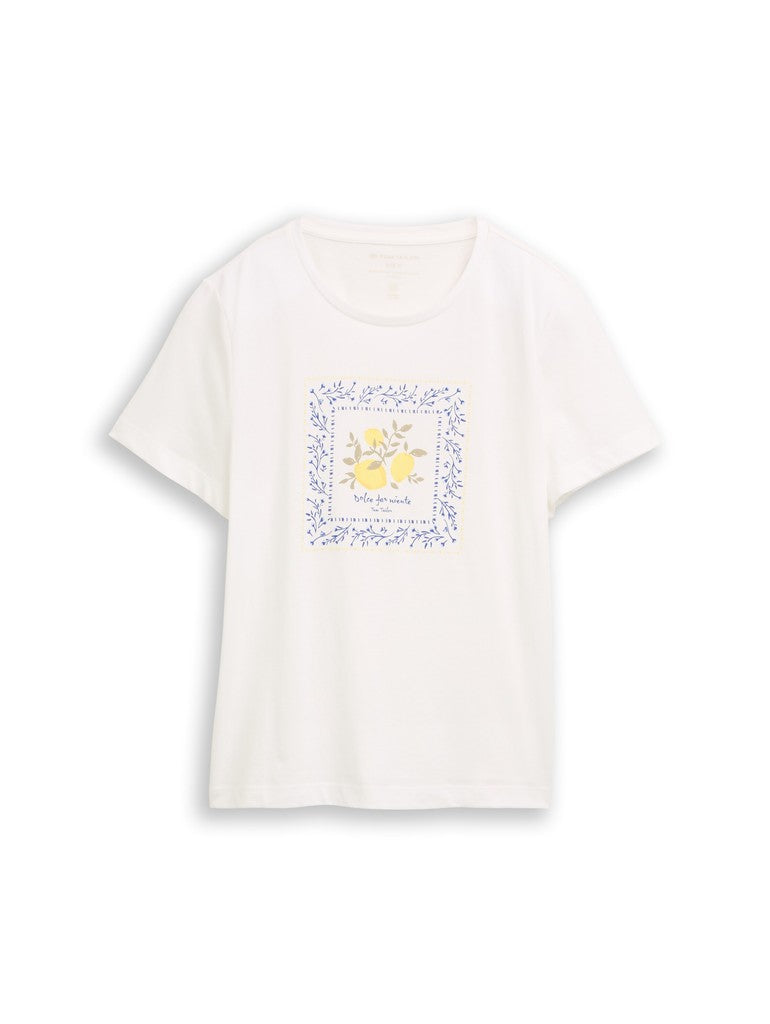 TOM TAILOR CASUAL WOMEN T-shirt basic crew neck print Freizeitshirts /-hemden TOM TAILOR CASUAL WOMEN 10332 S