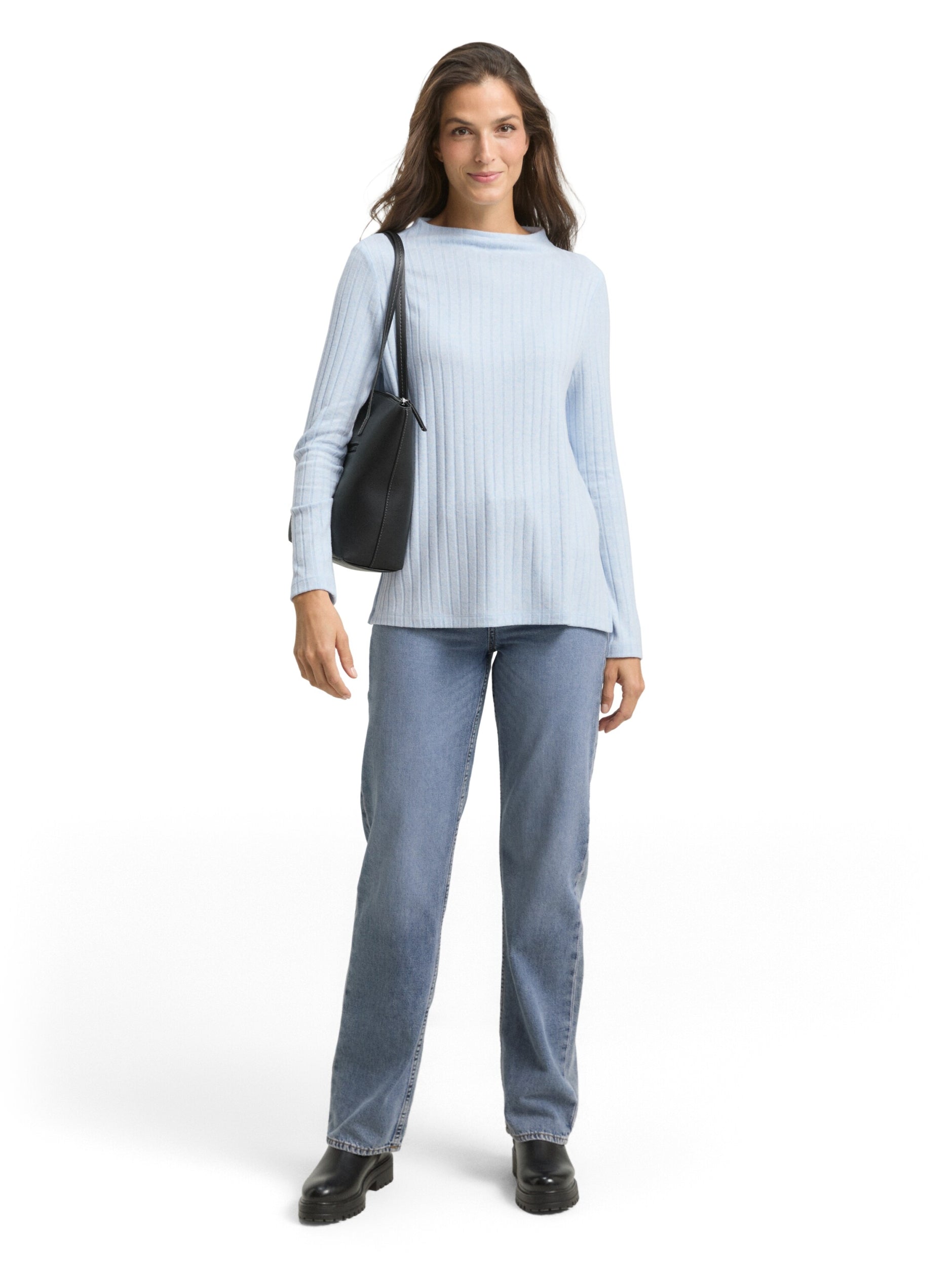 TOM TAILOR CASUAL WOMEN T-shirt cosy wide rib mock neck Freizeitshirts /-hemden TOM TAILOR CASUAL WOMEN